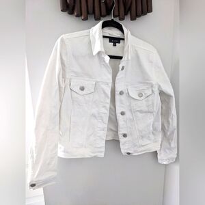 Reitmans Women's White Denim Jean Jacket - Size US S/M